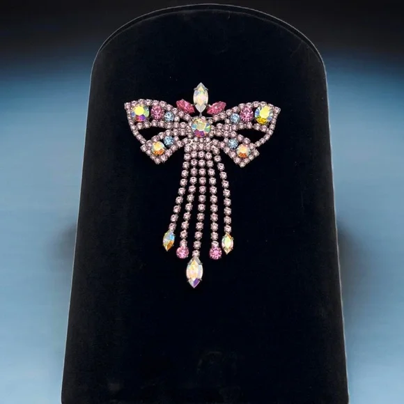 🔶NICKY BUTLER FASHION COLLECTIBLE Crystal Butterfly Bow Brooch ONE OF A KIND NB - Picture 13 of 13
